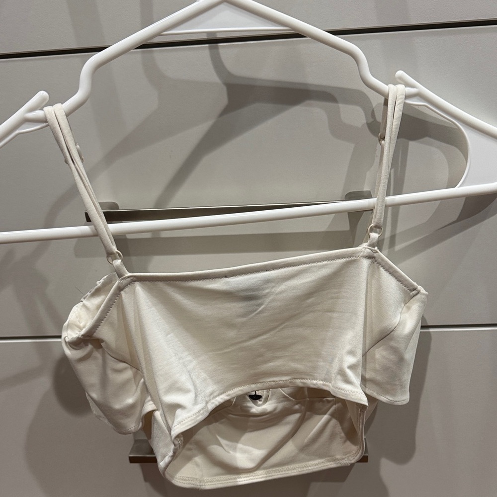 Express Ivory Ruffle Bikini Top - Picture 4 of 4